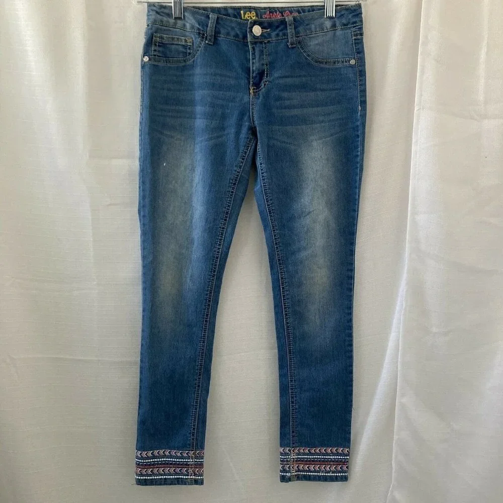Lee Ankle Crop Girls Youth Light Wash Jeans 14